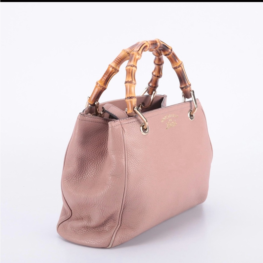 Gucci Bamboo Pink Shopper Small Tote